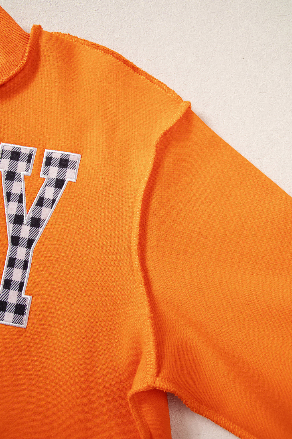 Coffee PRAY Polka Dot Embroidered Mock Neck Sweatshirt